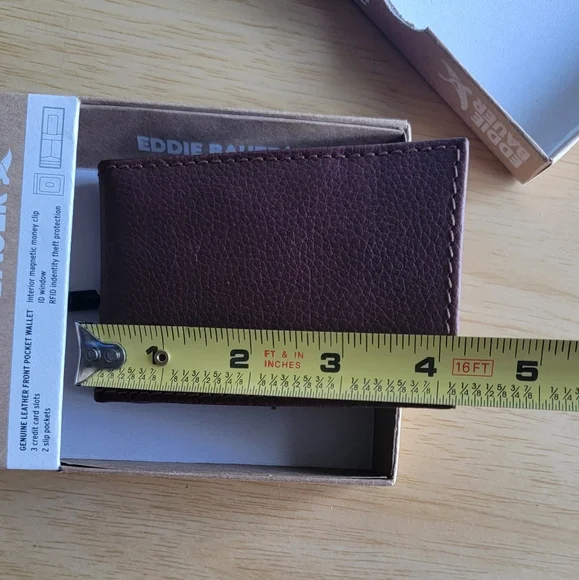 EDDIE BAUER Leather Bifold w/Money Clip Wallet.Nwt* - Picture 7 of 10